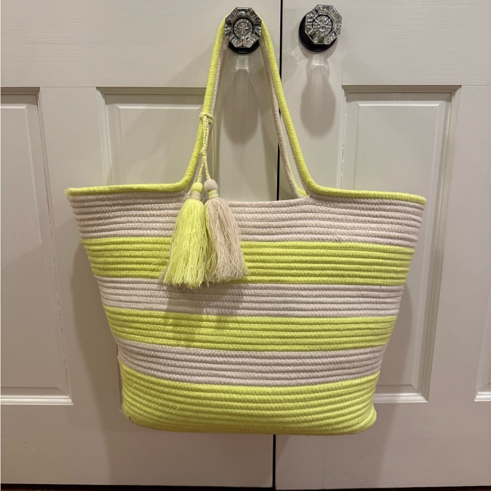 Target Rope Pool Bag (Cream/Neon)